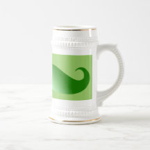 Grön mustasch kaffe mugg