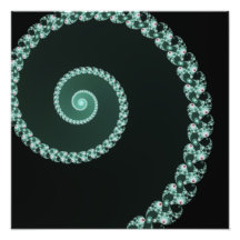Grön och grå Fractalspiral Fotografi