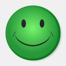 Grön smiley facemagnet magnet för kylskåp