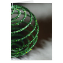 Grön Sparkly prydnad (det tomma kortet)