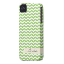 Grön sparre med beigepersonligetiketten iPhone 4 cover