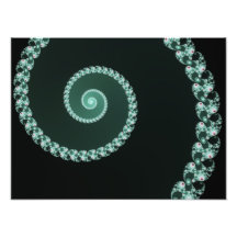 Grön spiral - fractaldesign fotokonst