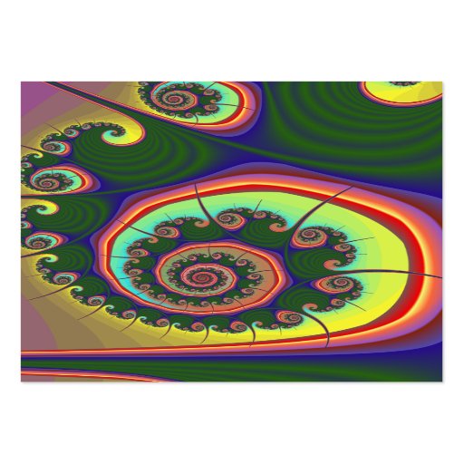 Grön spiral juvelFractal Visitkort