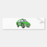 Grön taxiCabtecknad Bildekaler