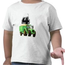 Grön traktor4e födelsedagen t-shirt