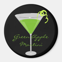 Gröna Apple Martini Kylskåpsnagnet