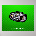 Gröna Boombox Affischer
