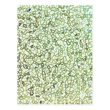 Gröna Freeform Geometrics Vykort