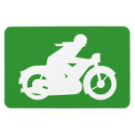 Gröna Motorbiker undertecknar Flexibel Magnet