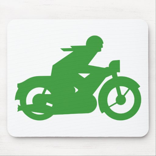 Gröna Motorbiker undertecknar Mus Mattor