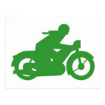 Gröna Motorbiker undertecknar Vykort