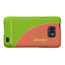 Gröna orange Retro cirklar Samsung Galaxy S2 Fodral
