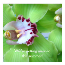 Gröna Orchidsinbjudningar