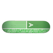 Gröna Paisley Anpassad Skate Board