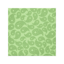 Gröna Paisley. Sträckta Canvas Tryck