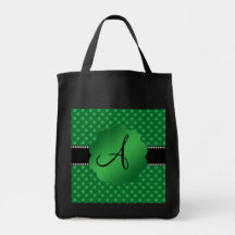 Gröna shamrocks för Monogram Tygkassar