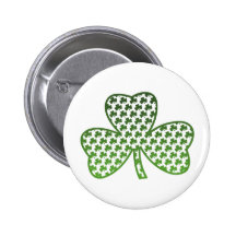 Gröna Shamrocks knäppas Knappar Med Nål
