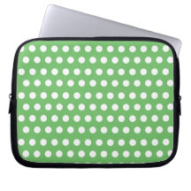 Gröna sleever för vitpolka dotsMonogram Laptopskydd Fodral