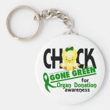 Grönt 2 för organdonationchick väck nyckel ringar