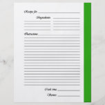 Grönt 2 sid receptsidor flygblad