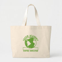 Grönt akademibiobränsle tote bags