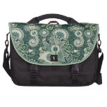 Grönt, blått & den Retro Paisley för vit bärbar da