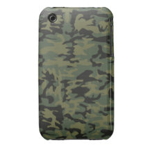 Grönt camomönster iPhone 3 Case-Mate skydd