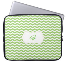 Grönt fodral för sparremonogrambärbar dator laptopskydd fodral