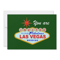 GRÖNT för Las Vegas bröllopinbjudan