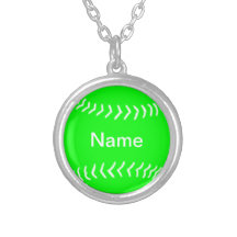 Grönt för softballSilhouettehalsband
