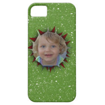 Grönt glitter skräddarsy fotoet iPhone 5 Case-Mate fodraler