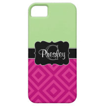 Grönt grönt Dual det monogrammed fodral iPhone5 fö iPhone 5 Case-Mate Skydd