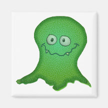 Grönt monster kylskåpsnagnet