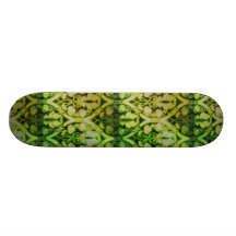 Grönt mönster; Vintage Skateboard