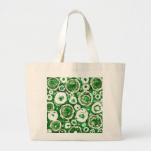 GRÖNT- OCH VITBLOMMOR HÄNGER LÖS TOTE BAGS