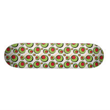 grönt olivmönster skate board deck