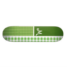 Grönt rutigt; Gingham Skateboard Decks