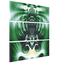 Grönt sätta en klocka på sträckta canvas tryck