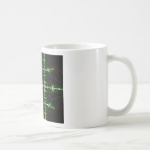 Grönt tonad abstrakt kaffe muggar