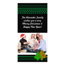 Gröntrandar, pricker och julgranhelgdag skräddarsydda fotokort