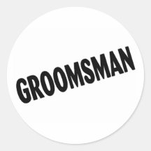 Groomsman Runda Klistermärken