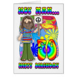 Groovy 50th födelsedag - Hippy födelsedag Hälsnings Kort