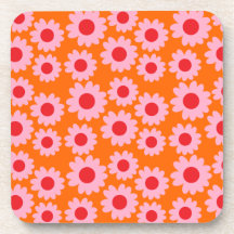 Groovy daisy för anpassade kopp underlägg