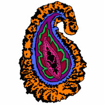 Groovy Paisley magnet Photo Sculptures