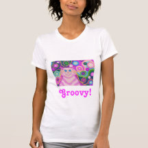 Groovy Psy-katt-delic rosor!", t-skjorta Tee Shirt