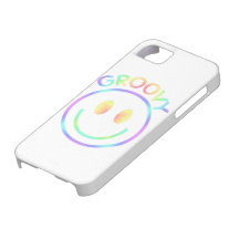 Groovy Retro regnbågesmiley face iPhone 5 Fodral
