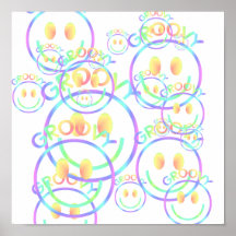 Groovy smiley face print