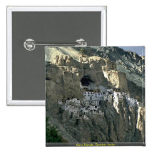 Grottatempel, Zanskar, Indien Knappar Med Nål