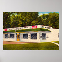 Grovertown Indiana Fru Bennetts stekt kyckling Print