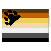 Grundläggande björnprideflagga kort